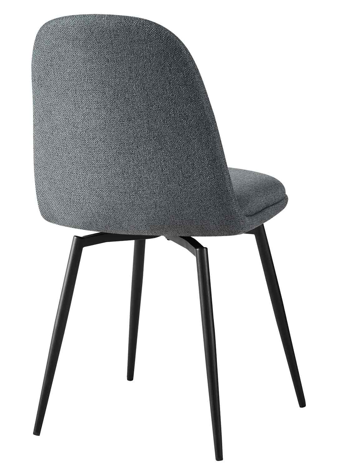 Polsterstuhl grau 360° drehbar Webstoff - LUMOS 